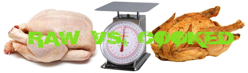 weigh meat raw or cooked
