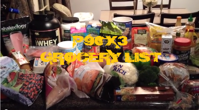 P90X3 Grocery List